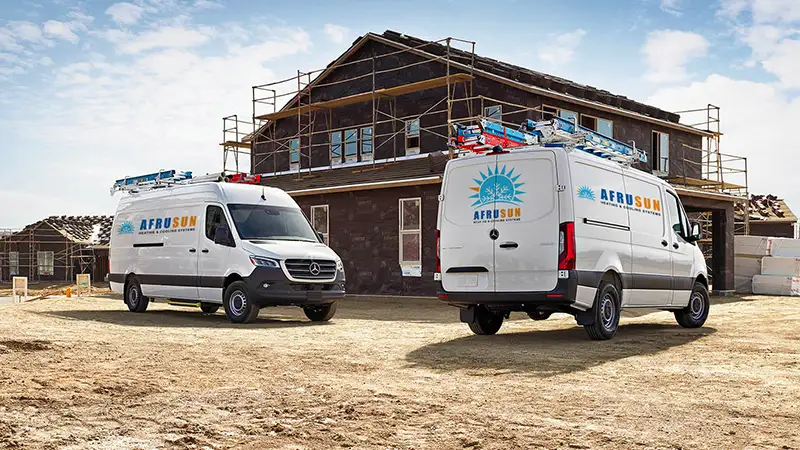 afrusun hvac heating cooling service at job site