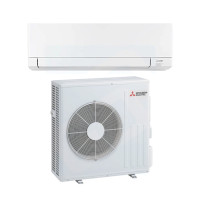 Mitsubishi Outdoor unit MUZ-GX12NLH2-CA1, Indoor unit MSZ-GX12NL-CA1 Standard Ductless Heat Pump, 12,000 BTU
